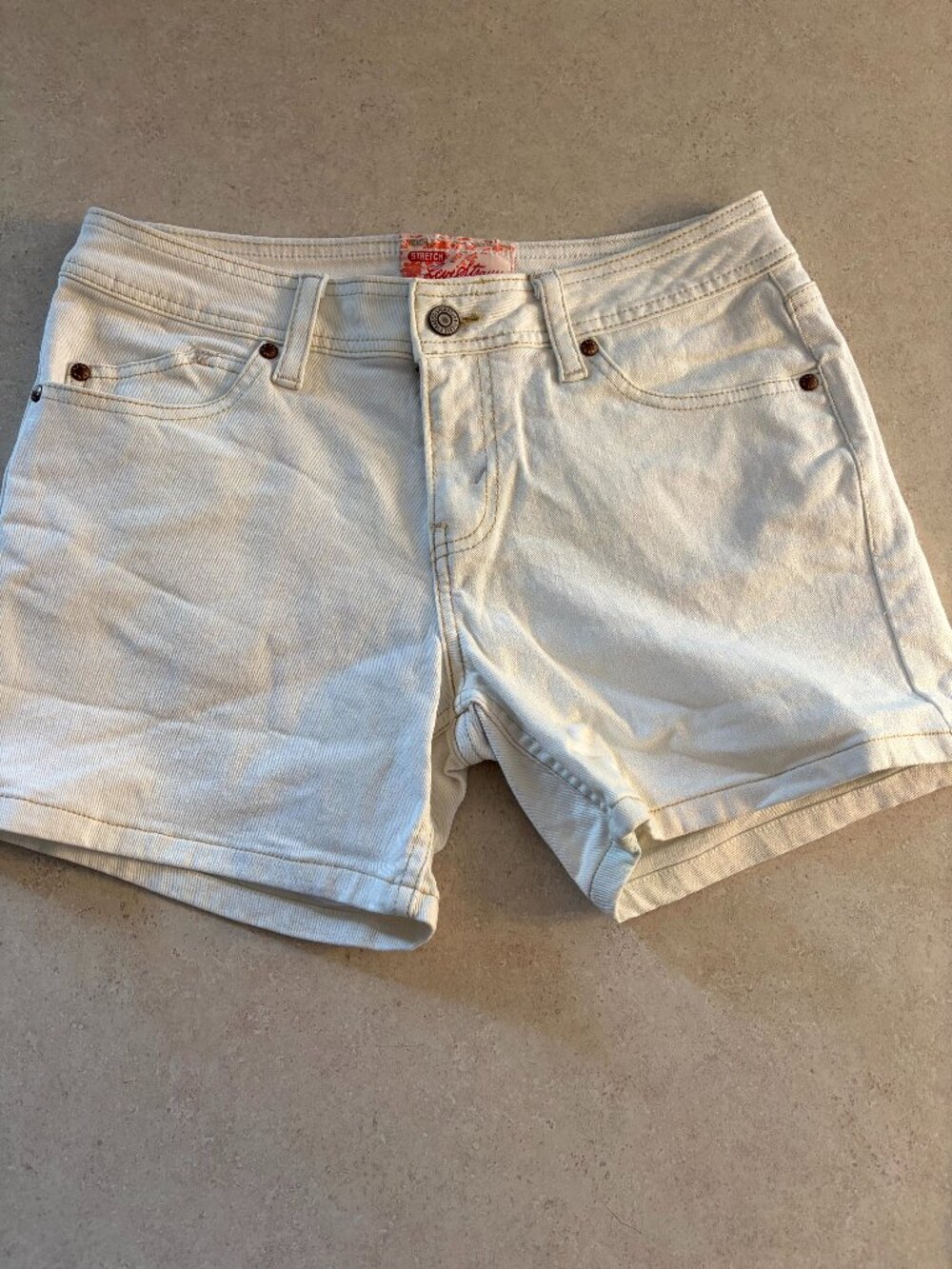 Levi Strauss Women's White Jean Shorts Size Misses 4